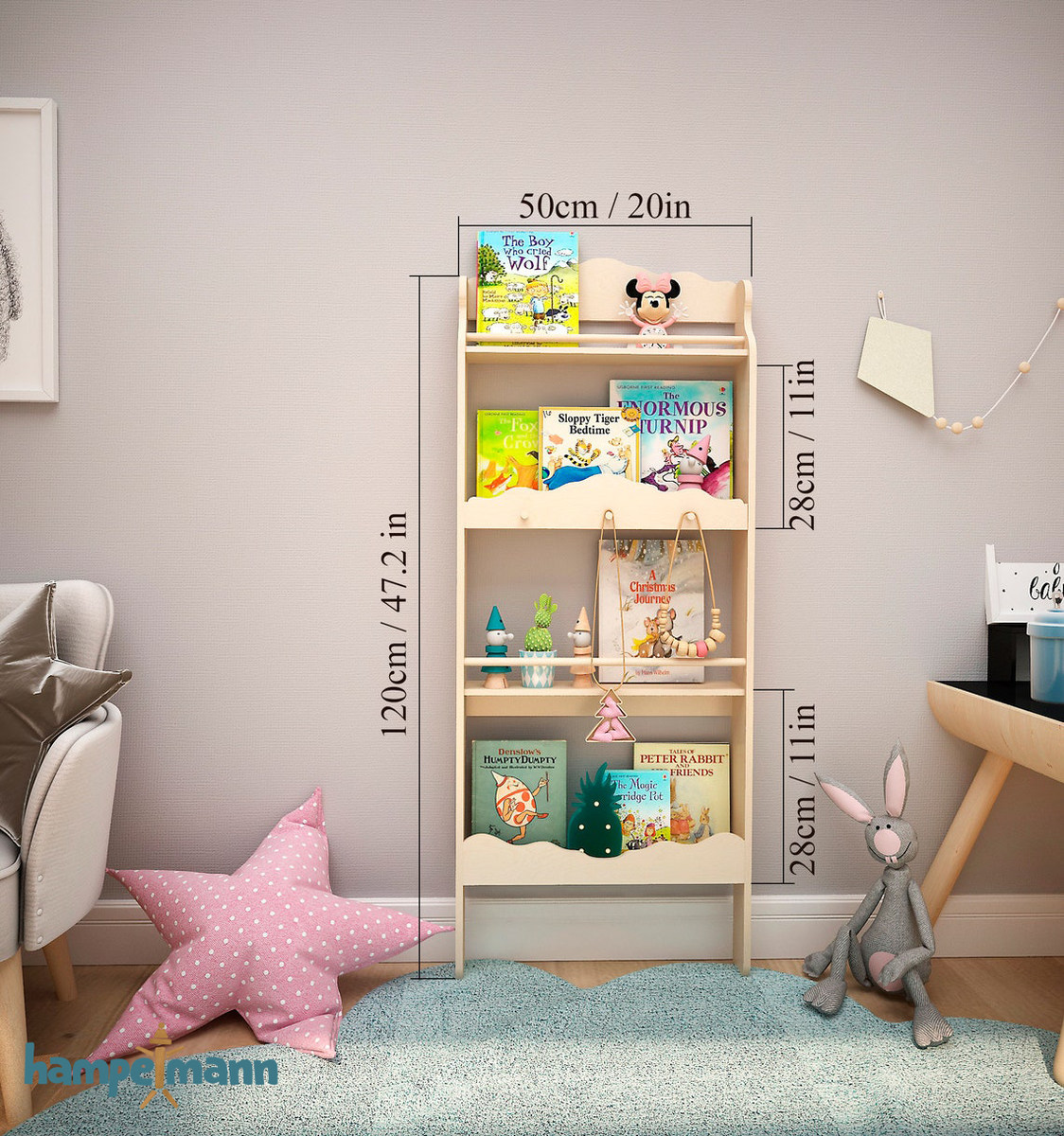 Kinder Bücherregal: Vertikal – hampelmann
