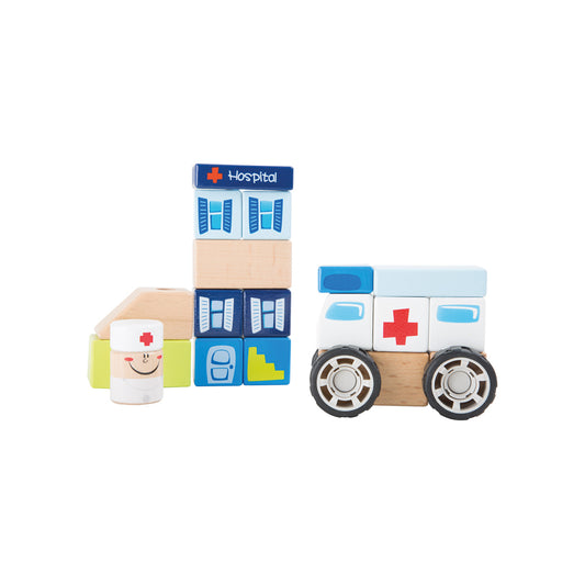 Wooden construction kit ambulance - clearance