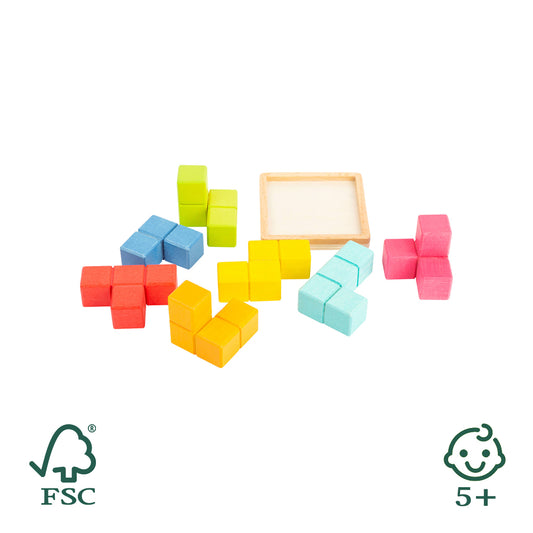 3D wooden cubes - magical thinking game - phase out