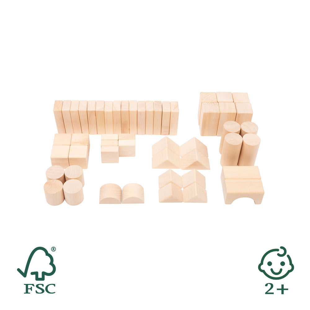 Holzbausteine Natur (50er-Pack im Beutel)