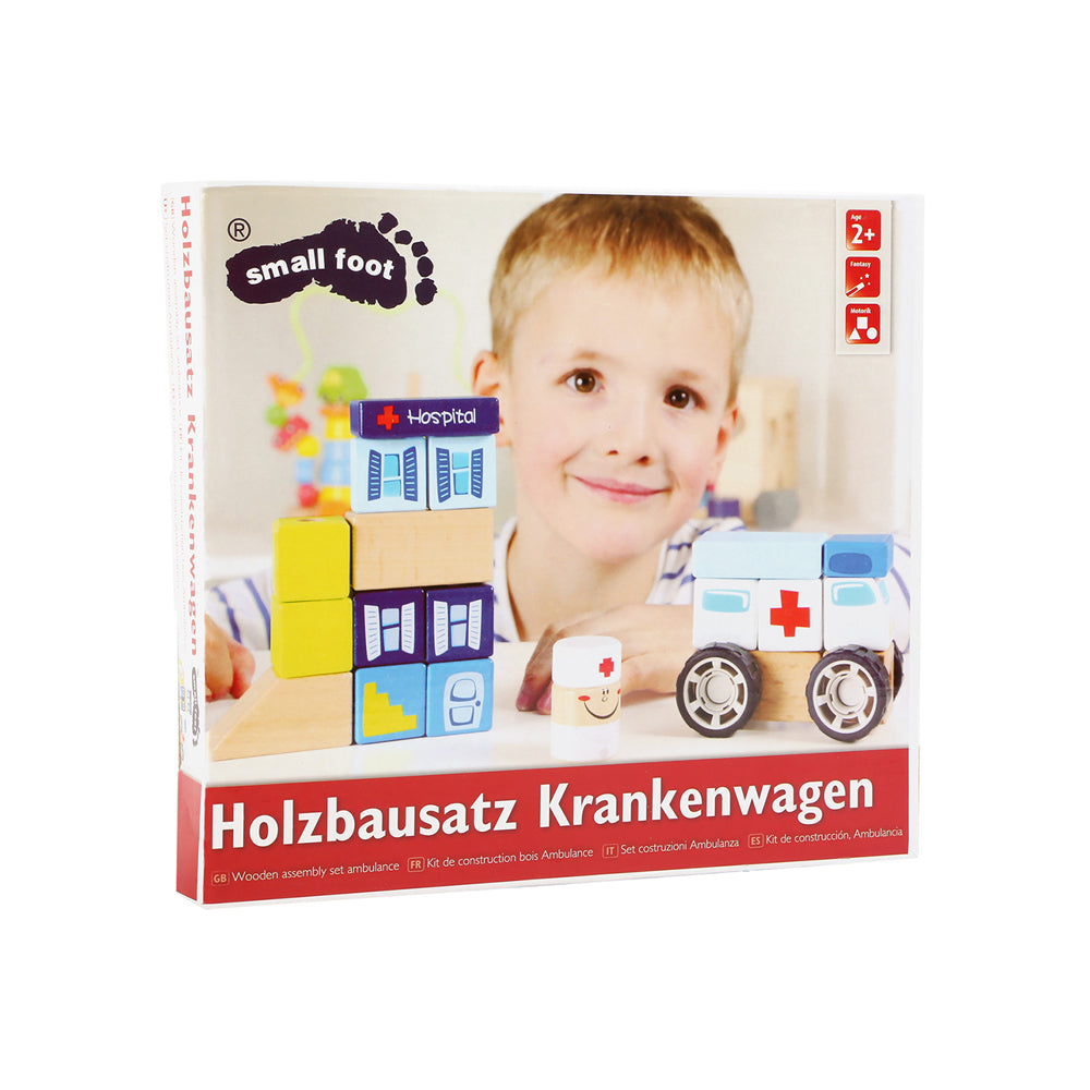 Holzbausatz Krankenwagen - Auslauf