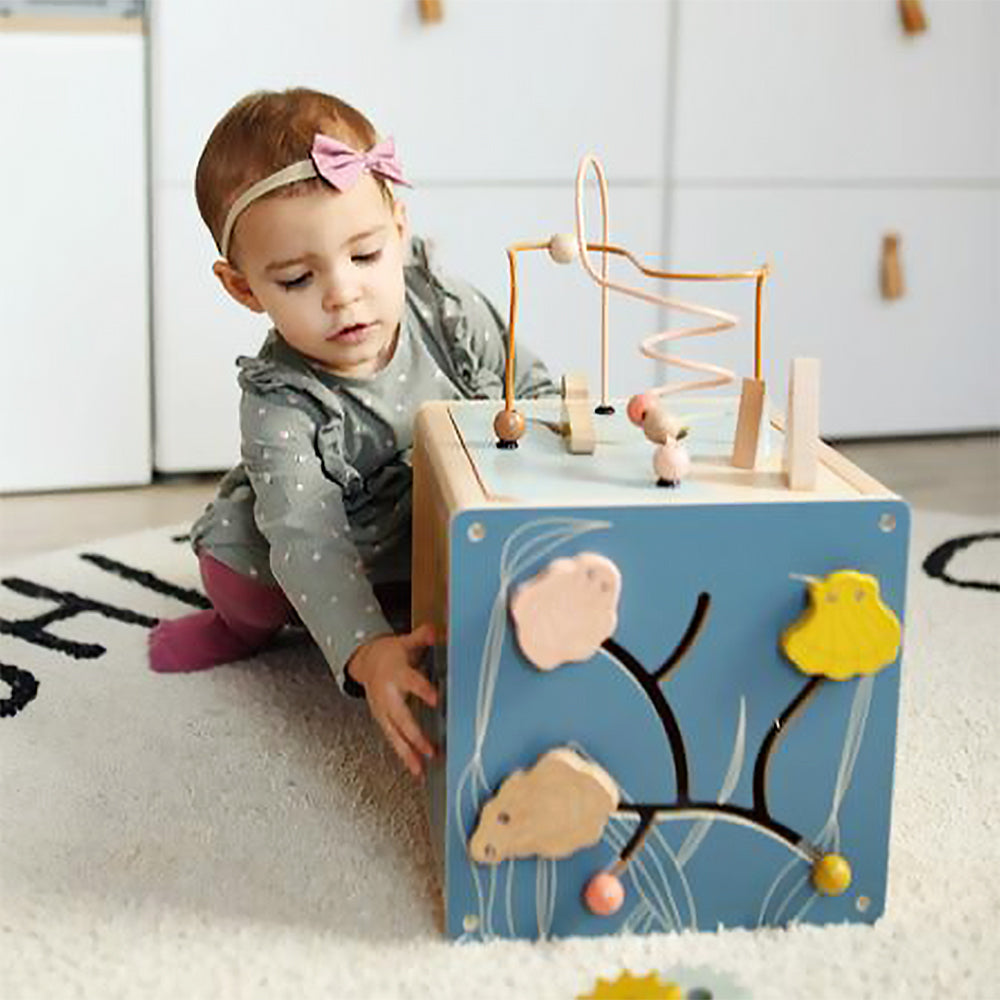 Cube de motricité bord de mer – jouet d'apprentissage en bois *