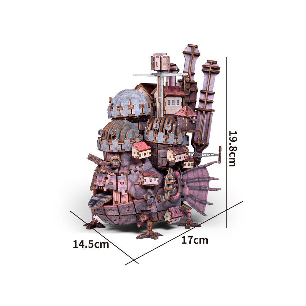 Modèle en bois 3D du Château ambulant de Howl