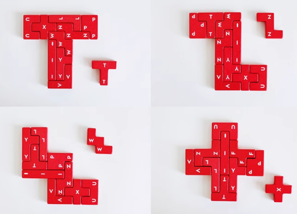 Wooden letter and number blocks