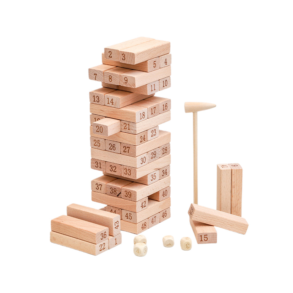 Wood Stacking Tower Game