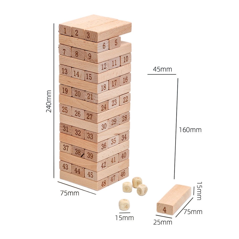 Wood Stacking Tower Game