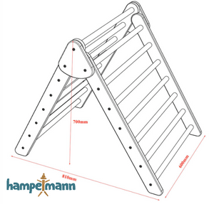 Set da arrampicata otoys: triangolo da arrampicata + arco da arrampicata + rampa con scivolo 