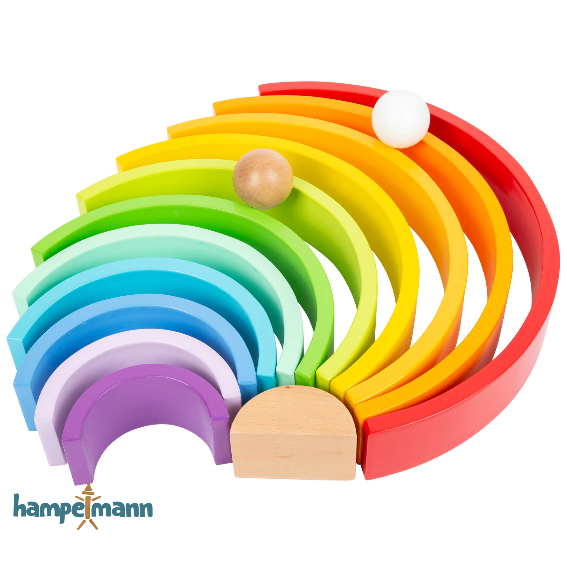 Wooden building blocks rainbow