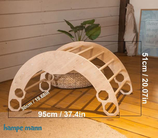 2-in-1 baby gym: climbing arch with ramp & slide