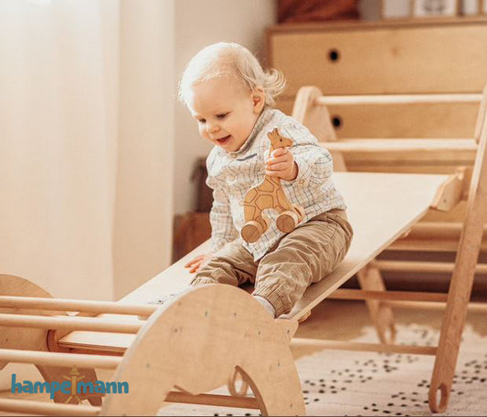 Baby gym 3 en 1 : triangle d'escalade, arche d'escalade et toboggan avec rampe