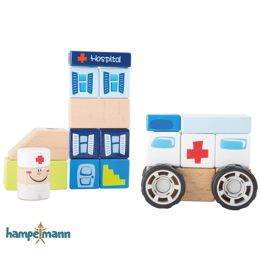 Wooden construction kit ambulance - clearance