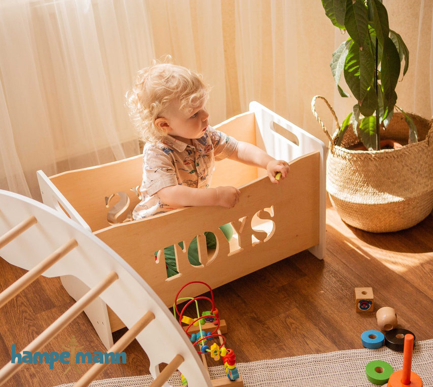 Wooden toy box