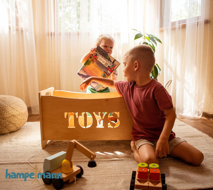 Wooden toy box