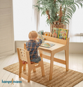 Load image into Gallery viewer, Set: Children's table with shelf and chair
