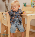 Load image into Gallery viewer, Set: Children's table with shelf and chair
