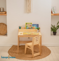 Load image into Gallery viewer, Set: Children's table with shelf and chair
