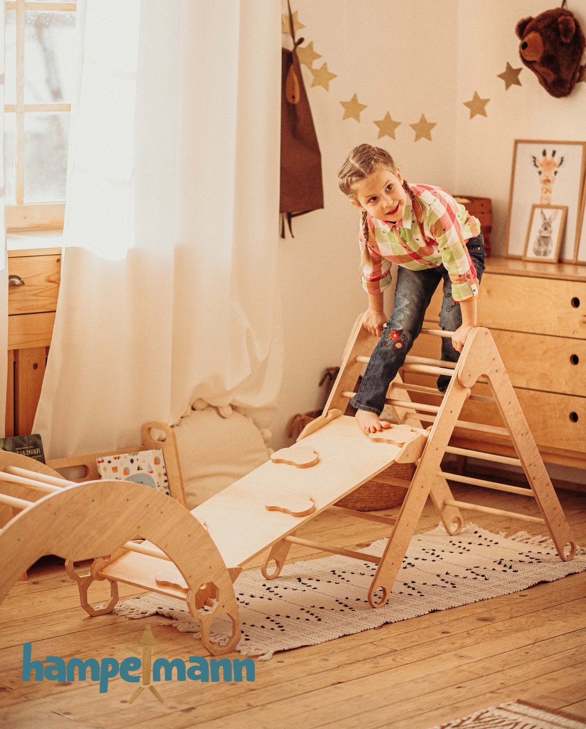 4-in-1 Baby-Gym: Kletterdreieck, Kletterbogen, Rampe & Rutsche – Weiß *