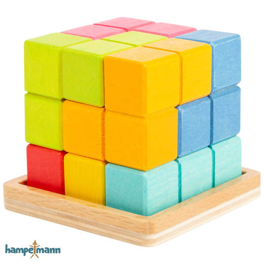 Cubes en bois 3D - jeu de réflexion magique - suppression progressive